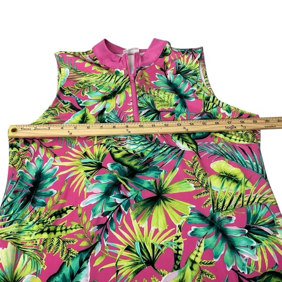 Tommy Bahama Pink and Green Tropical Print Dress - Picture 6 of 7